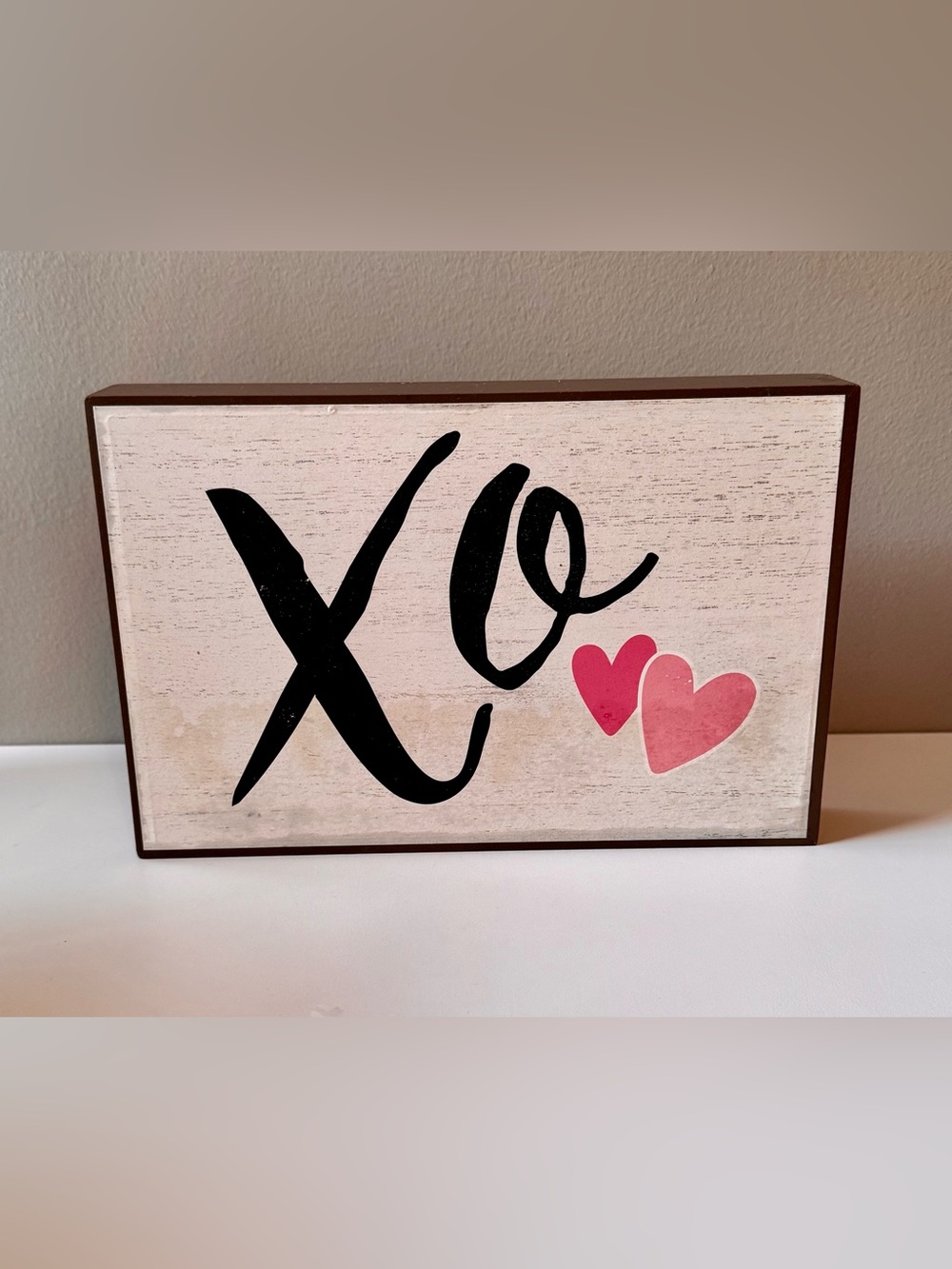 Aldi Black and Pink 'XO' Sign Double Sided Truck Happy Valentines Day